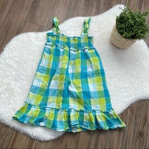 ⭐️2/15⭐️ 4T Green Gingham Girls Dress
